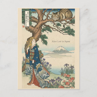 Cartão Postal Alice Lost in Japan | Ukiyo-e Mad Journey