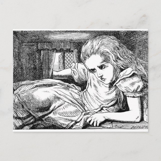 Cartão Postal Alice na Casa do Coelho Branco (Frente)