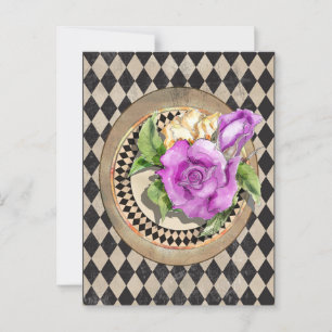 Cartão Postal Alice nas Rosas das Maravilhas