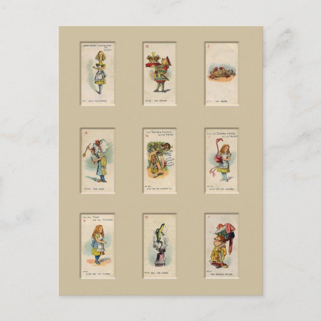 Cartão Postal Alice no País das Maravilhas (Frente)