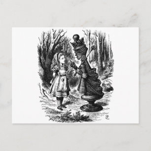 Cartão Postal Alice no País das Maravilhas Conhece Red Queen Ch