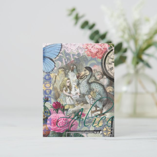 Cartão Postal Alice no País das Maravilhas Dodo Clássico de Arte (Em pé/Frente)