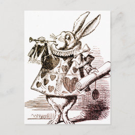 Cartão Postal Alice no País das Maravilhas Rabbit Rainha de Cora
