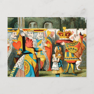 Cartão Postal Alice no País das Maravilhas Rainha dos Corações