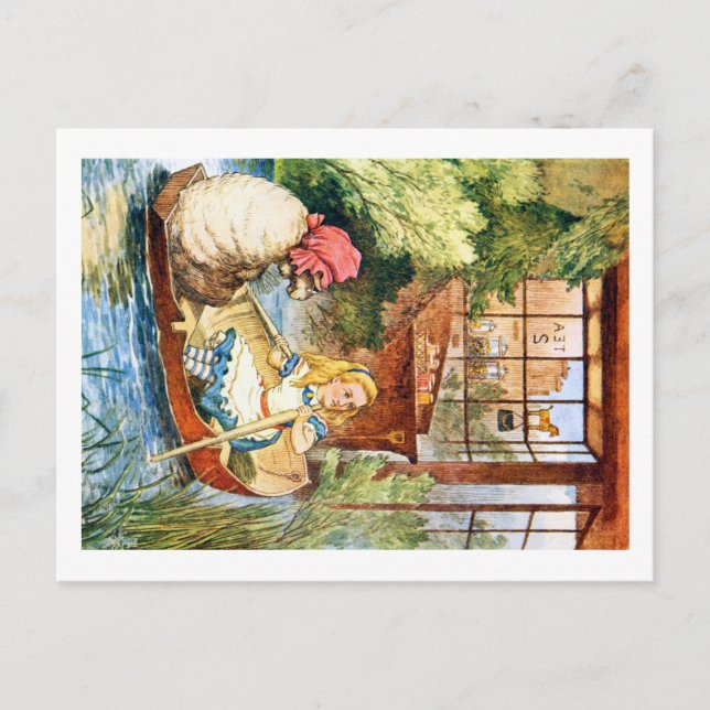 Cartão Postal Alice olhou como a mulher adulta transformada em (Frente)