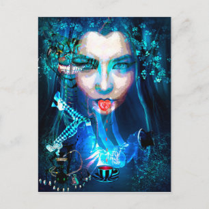 CARTÃO POSTAL ALICE PERDIDO EM WONDERLAND