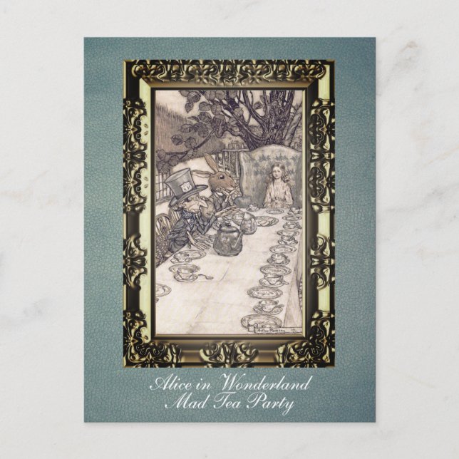 Cartão Postal Alice Personalizada no País das Maravilhas da Fest (Frente)