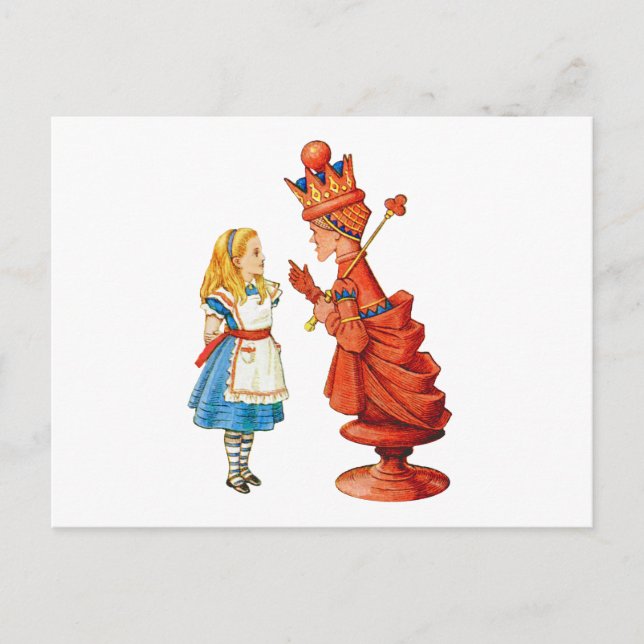 Cartão Postal Alice & The Red Queen (Frente)