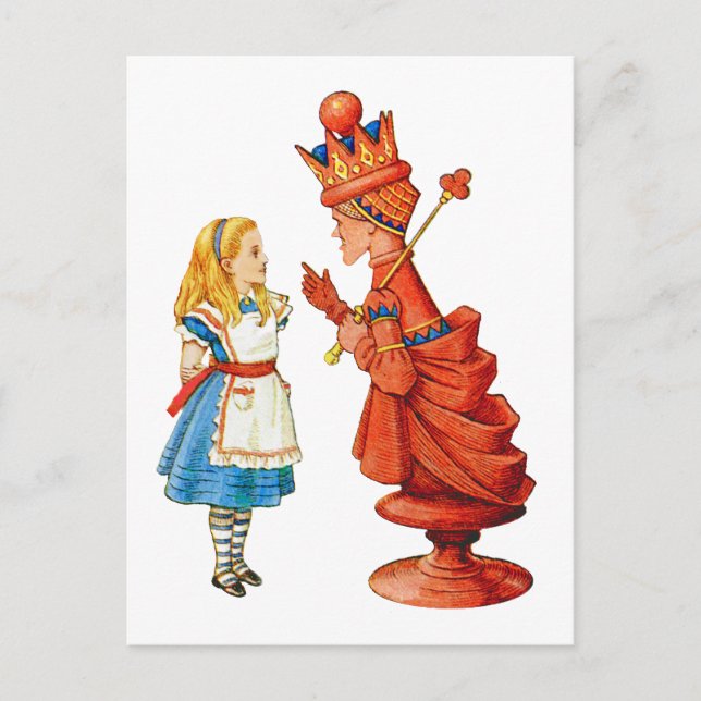 Cartão Postal Alice & The Red Queen (Frente)