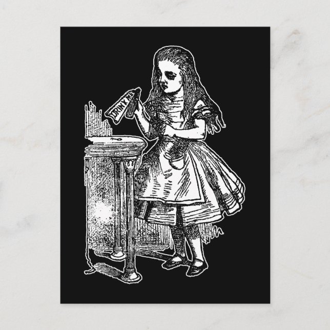 Cartão Postal Alice Vintage Beba-Me (Frente)