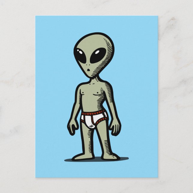 Cartão Postal Alien Pants (Frente)