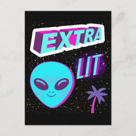 Cartão Postal alienígena com iluminação extra