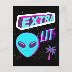 Cartão Postal alienígena com iluminação extra