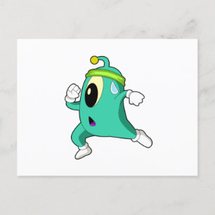 Cartão Postal Alienígena como Corredor