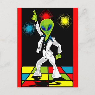 Cartão Postal Alienígena Disco