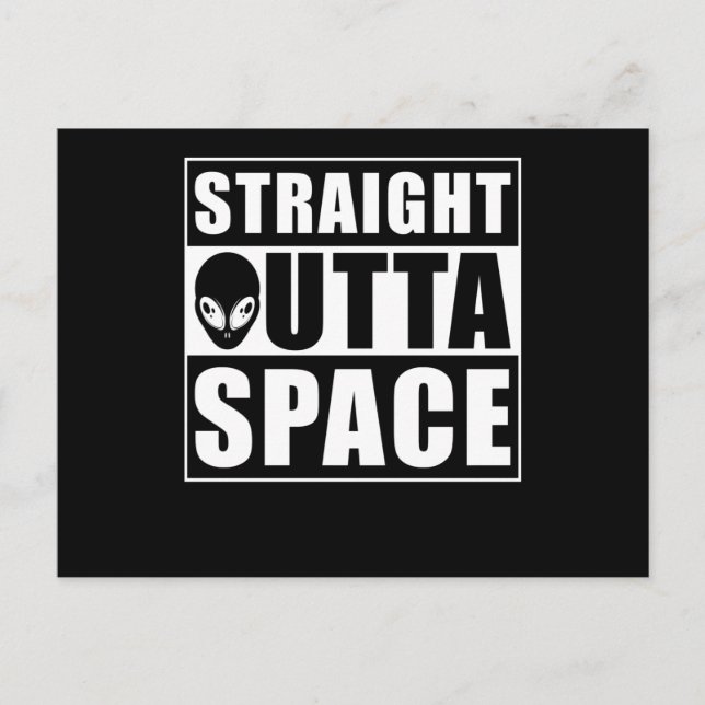 Cartão Postal Alienígena Dizendo Engraçado (Frente)