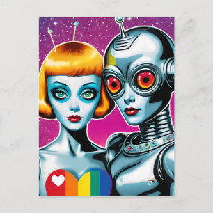 Cartão Postal Alienígena e Orgulho do Robô no Amor