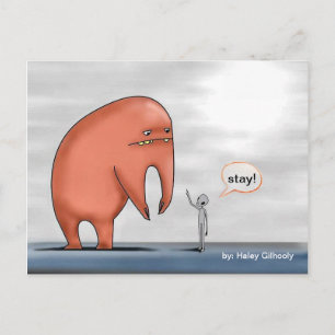 Cartão Postal Alienígena e Pet Monster -