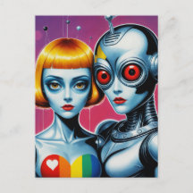 Alienígena e Robô Apaixonados Arco-íris