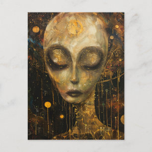 Cartão Postal Alienígena em um estilo Klimt