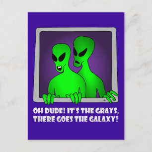 CARTÃO POSTAL ALIENÍGENA GALAXY-5