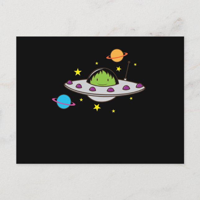 Cartão Postal Alienígena im Ufo (Frente)