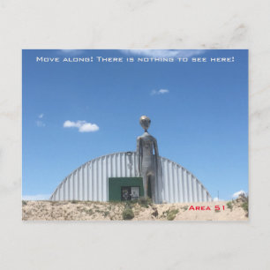 Cartão Postal Alienígena na área 51