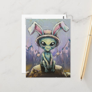 Cartão Postal Alienígena páscoa