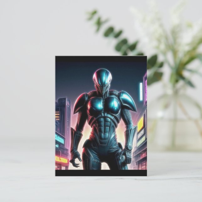 Cartão Postal Alienígena Raven 14 (Em pé/Frente)