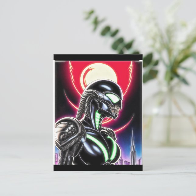 Cartão Postal Alienígena Raven 19 (Em pé/Frente)