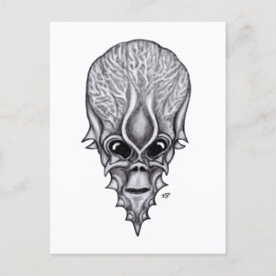 Cartão Postal Alienígena, reconstrução facial do crânio africano