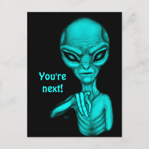Cartão Postal Alienígena ruim, você é a próxima!