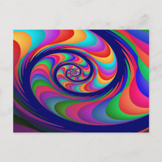Cartão Postal Alienígena Waves 2 Arte Fractal Fina