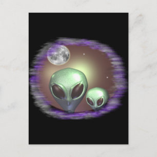 Cartão Postal Alienígenas cinzentos