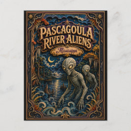 Cartão Postal Alienígenas do Rio Pascagoula Lendas Mississippi P
