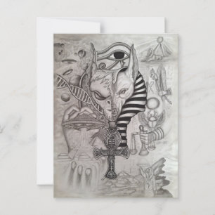 Cartão Postal Aliens Antigos, Anubis