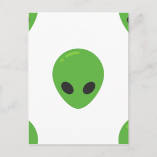 Cartão Postal aliens emoji