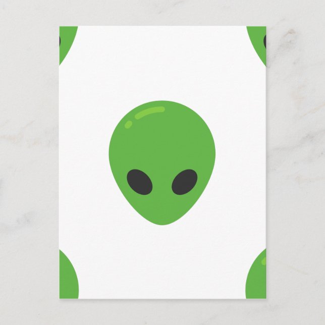 Cartão Postal aliens emoji (Frente)