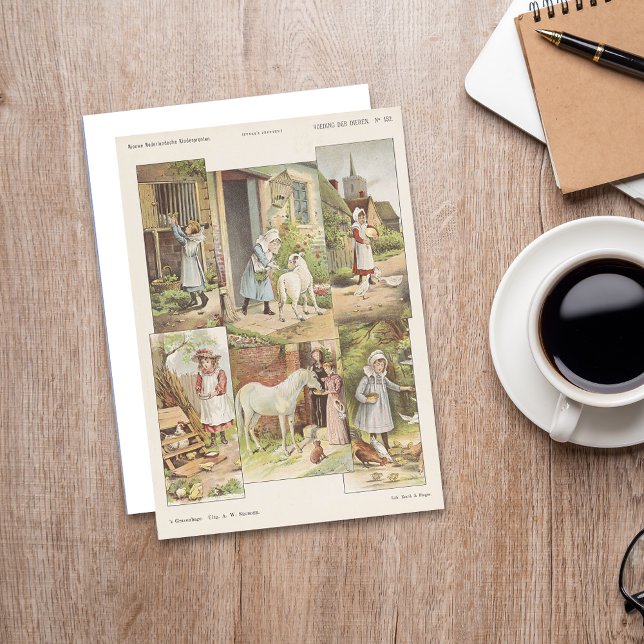 Cartão Postal Alimentação dos animais de exploração (Criador carregado)