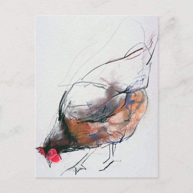 Cartão Postal Alimentando Hen Trasierra 1998 (Frente)