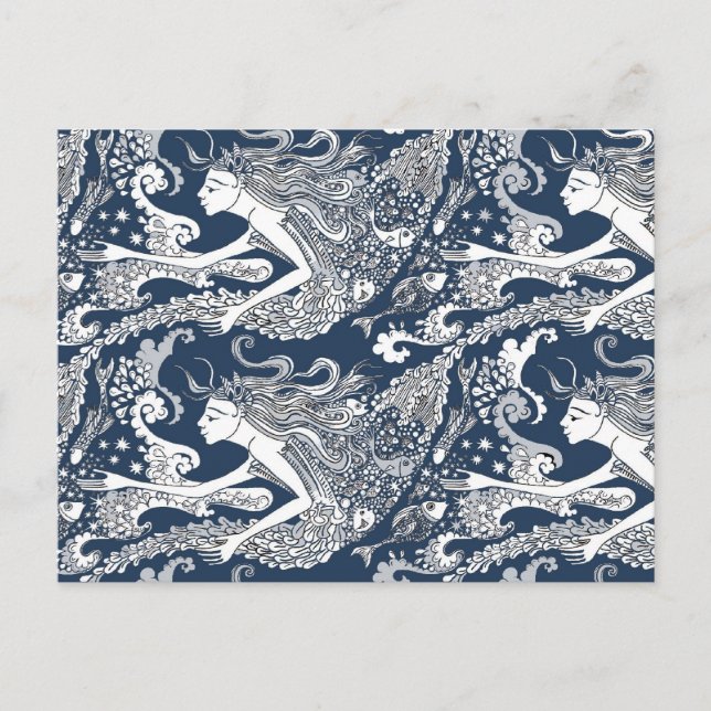 Cartão Postal Alimentando os peixes (Frente)