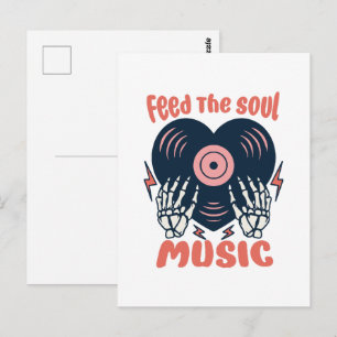 Cartão Postal alimentar a música da alma