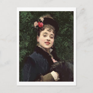 Cartão Postal Aline Masson, o Modelo do Artista (óleo no painel)