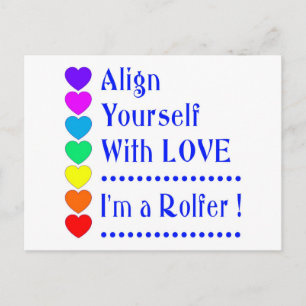 Cartão Postal Alinhe-se com o Amor - Sou um Rolfer