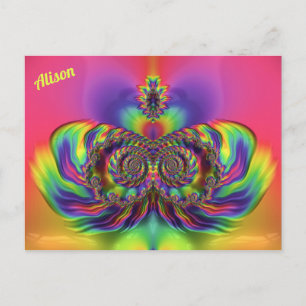Cartão Postal ALISON ~ Padrão de Design 3D ~ Múltiplas Cores