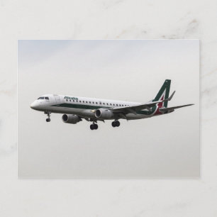 Cartão Postal Alitalia Embraer 190