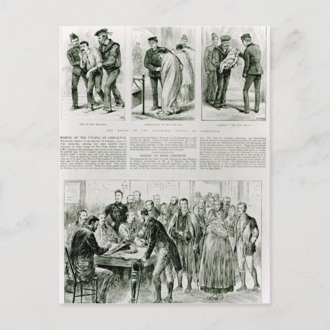 Cartão Postal Alivio da angústia irlandesa (Frente)