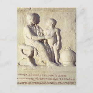 Cartão Postal Alivio que representa uma consulta ao médico