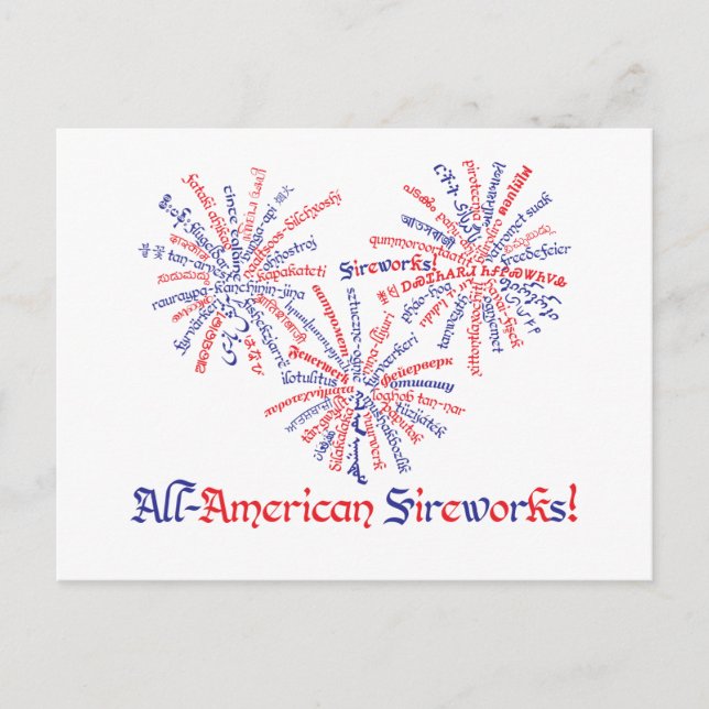 Cartão Postal All-American Fireworks Postcard (Frente)