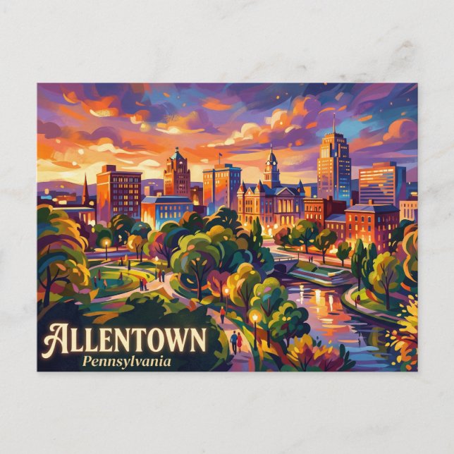 Cartão Postal Allentown EUA (Frente)